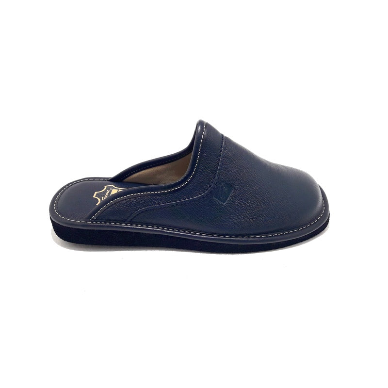 Zapatillas GAME 16002Chinela Piel MARINO