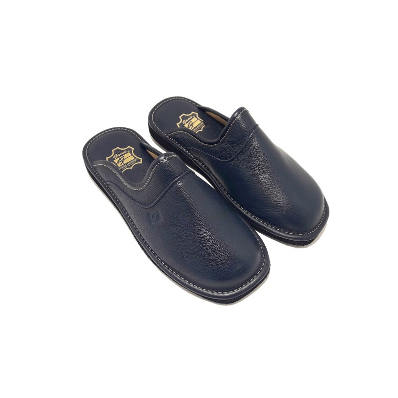 Zapatillas GAME 16002Chinela Piel MARINO