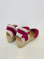Alpargata Cuña GAIMO Copita Ante FUCSIA