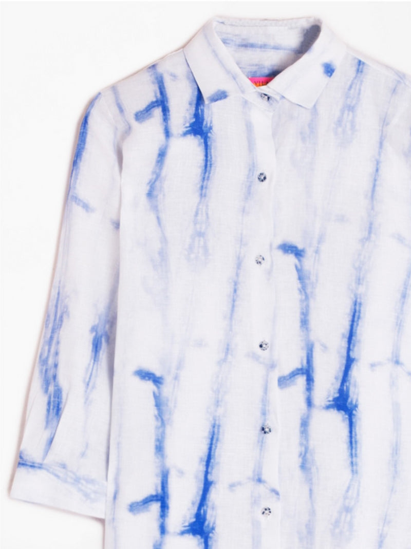 Vestido Dafne VILAGALLO Tie Dye AZUL