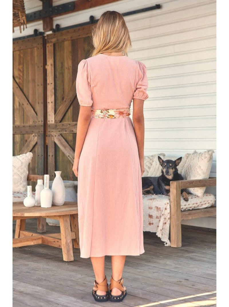 Vestido Largo JAASE Rosette ROSA POLVO