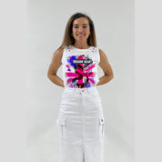 Camiseta Tirantes LaSAL Dragón BLANCA