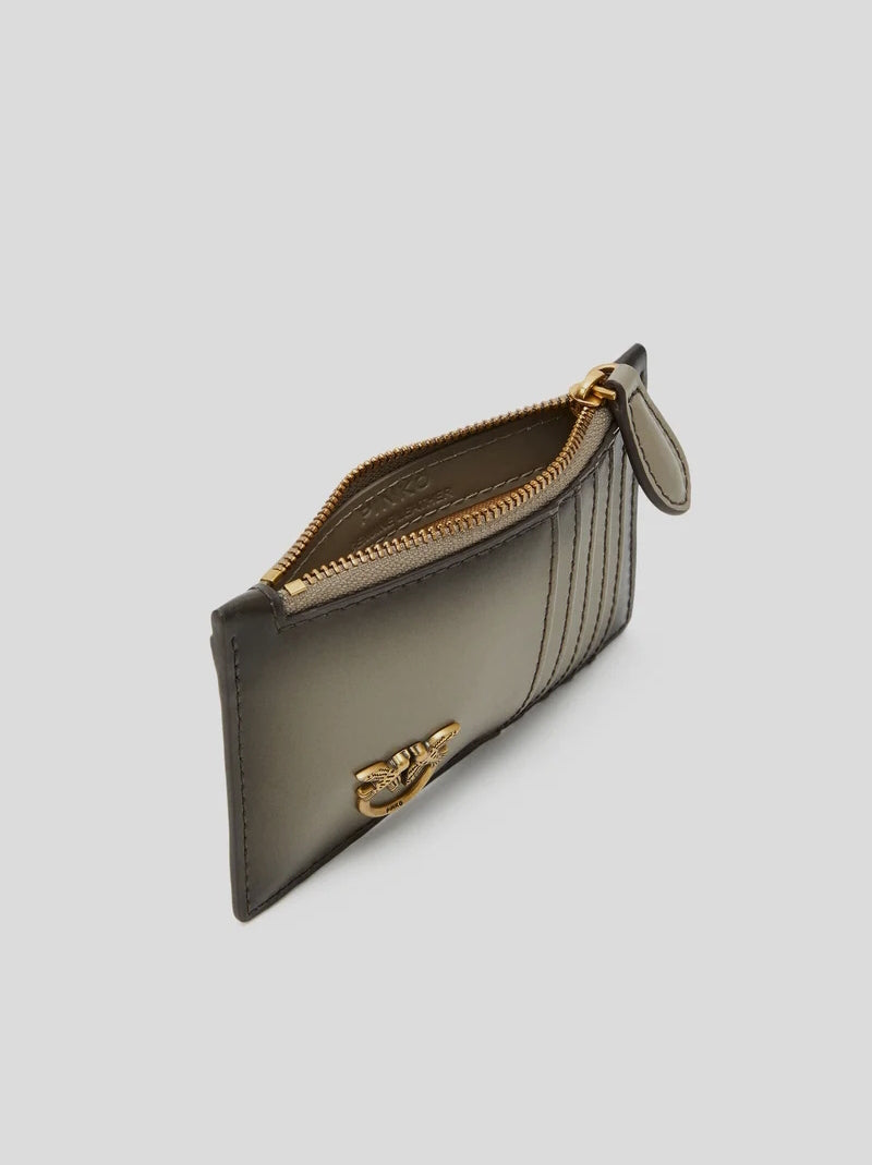 Tarjetero Cremallera PINKO Airone GRIS