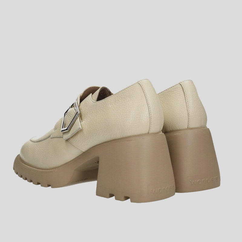 Mocasín Extra WONDERS Hebilla Piel BEIGE