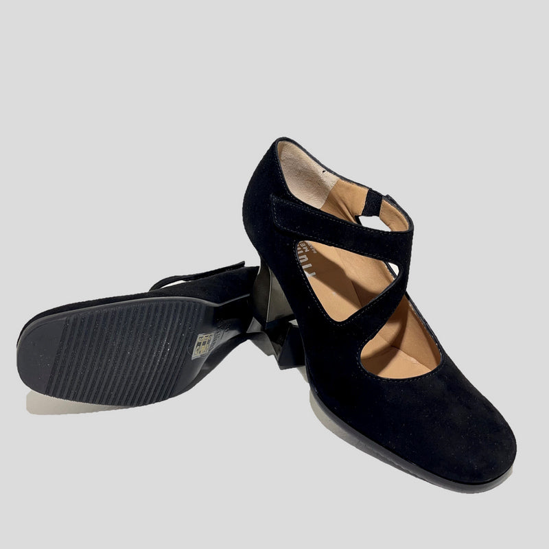 Salón Tacón PLUMERS Tira Ante NEGRO