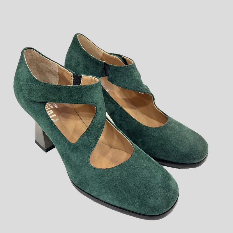 Salón Tacón PLUMERS Tira Ante VERDE