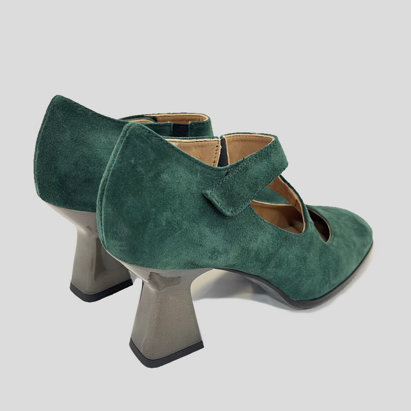 Salón Tacón PLUMERS Tira Ante VERDE