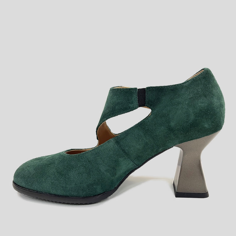 Salón Tacón PLUMERS Tira Ante VERDE