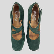 Salón Tacón PLUMERS Tira Ante VERDE