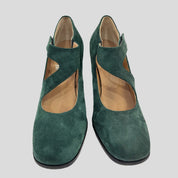 Salón Tacón PLUMERS Tira Ante VERDE