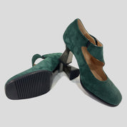 Salón Tacón PLUMERS Tira Ante VERDE