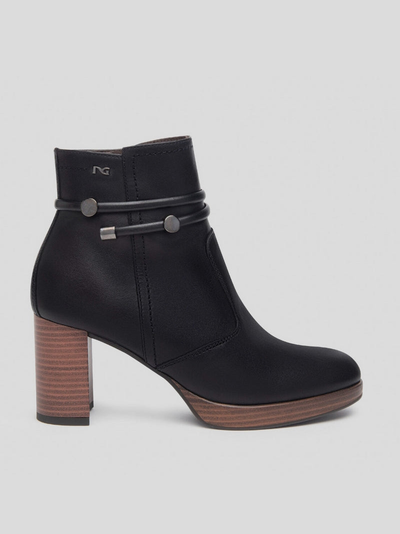 Botín Tacón NERO GIARDINI Piel NEGRO