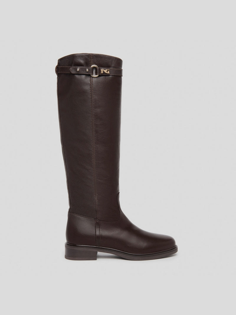 Bota Alta NERO GIARDINI Piel MARRÓN