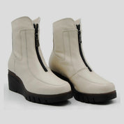 Botín Cremallera PAULA URBAN Piel BLANCO