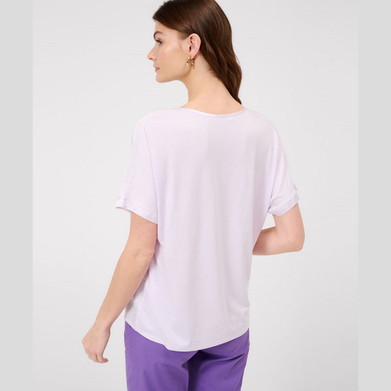 Top Caelen BRAX Combi Texturas LILA