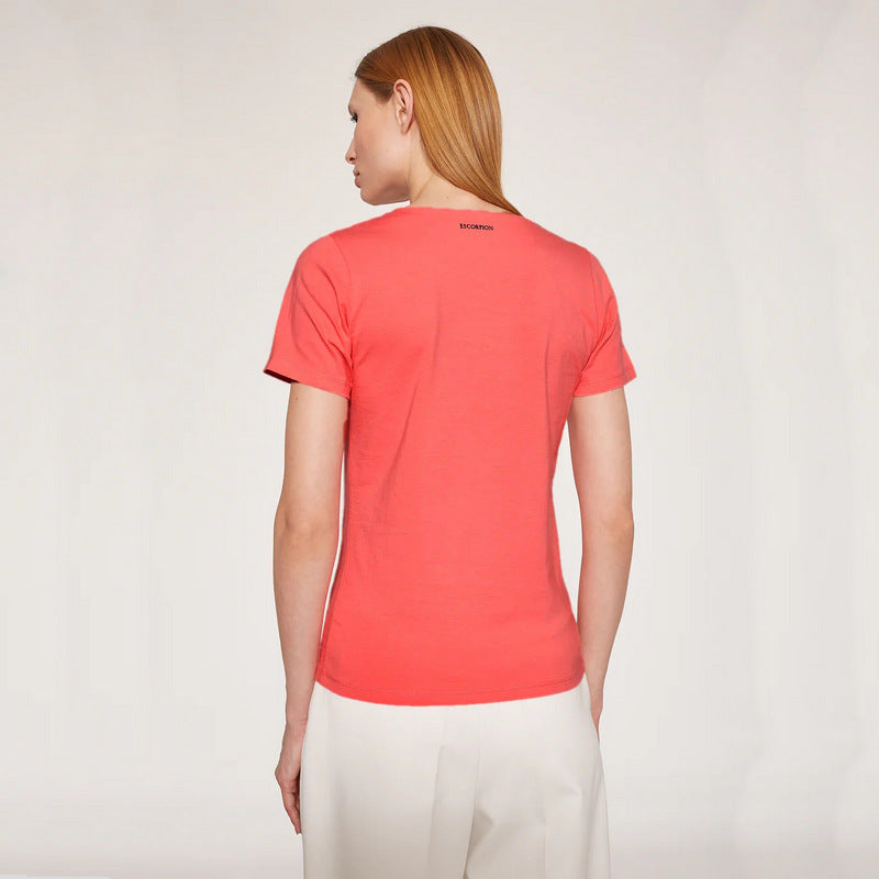 Camiseta escote ESCORPION Algodón CORAL