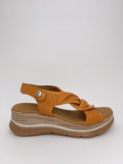 Sandalia Ondas PAULA URBAN Piel NARANJA