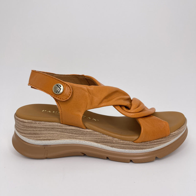 Sandalia Ondas PAULA URBAN Piel NARANJA