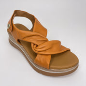 Sandalia Ondas PAULA URBAN Piel NARANJA