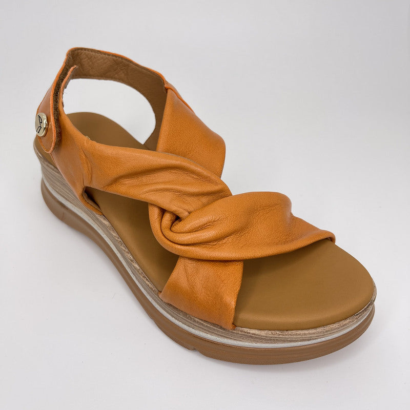 Sandalia Ondas PAULA URBAN Piel NARANJA