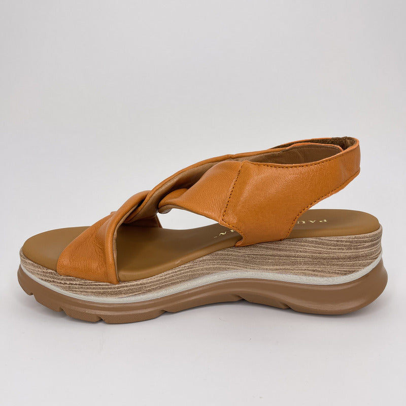 Sandalia Ondas PAULA URBAN Piel NARANJA