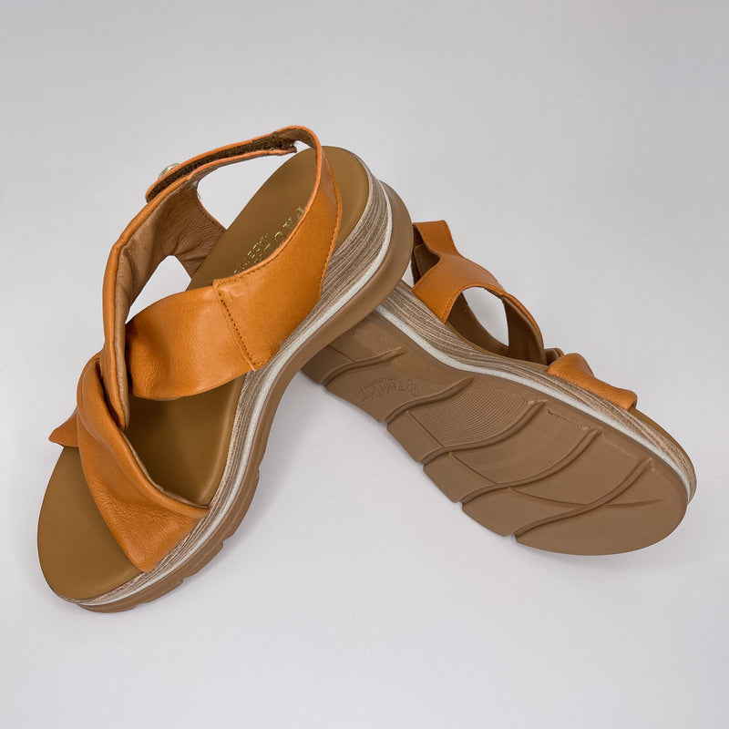 Sandalia Ondas PAULA URBAN Piel NARANJA