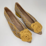 Salón Flor MIUXA TrenzadoCrochet MOSTAZA