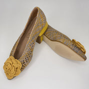 Salón Flor MIUXA TrenzadoCrochet MOSTAZA