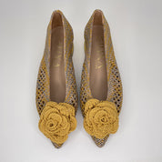 Salón Flor MIUXA TrenzadoCrochet MOSTAZA