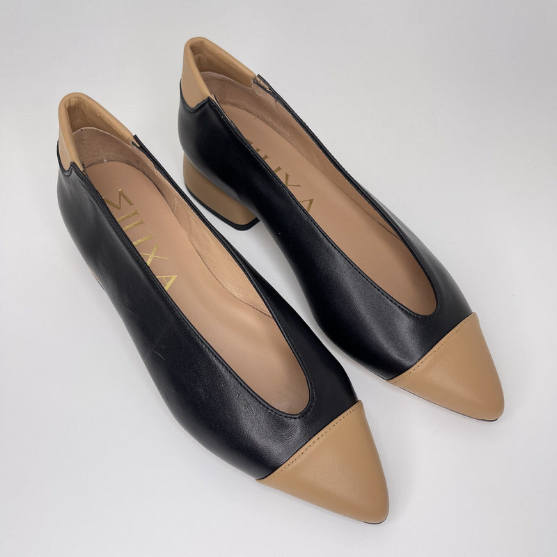 Salón MIUXA Piel Combi NEGRO/ALMENDRA