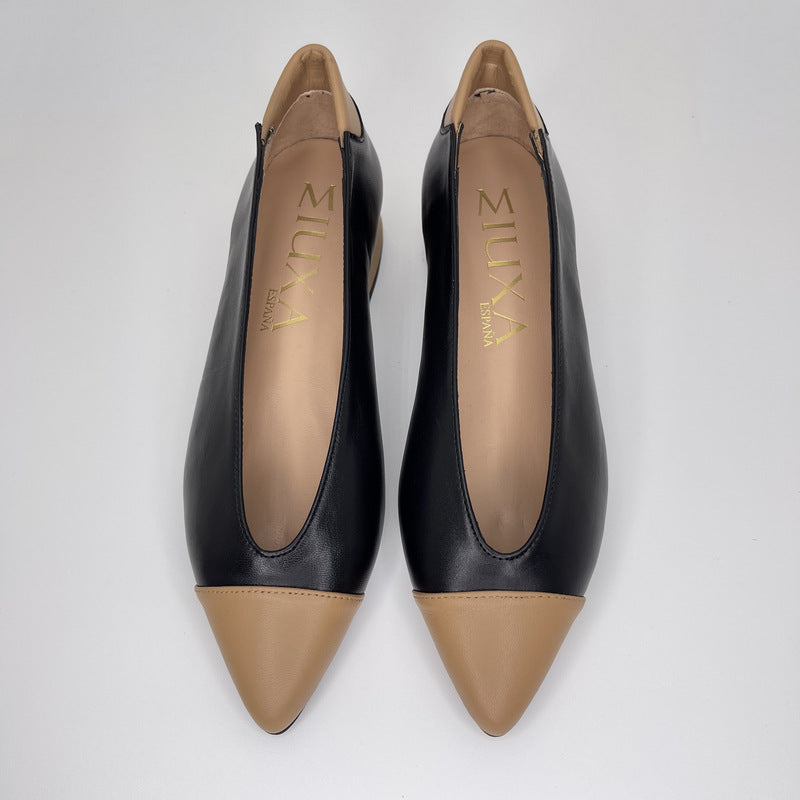 Salón MIUXA Piel Combi NEGRO/ALMENDRA