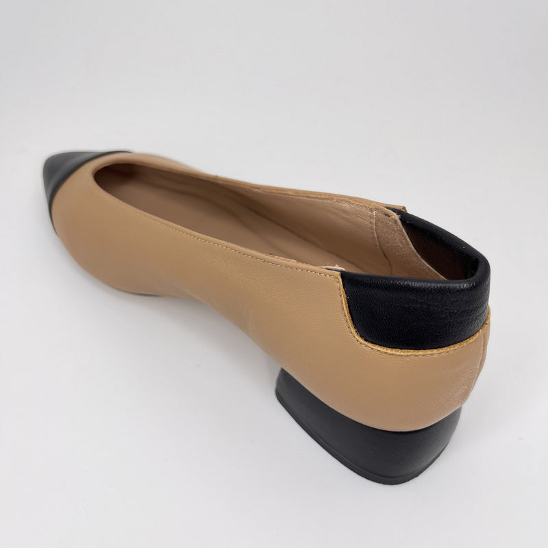 Salón MIUXA Piel Combi ALMENDRA/NEGRO