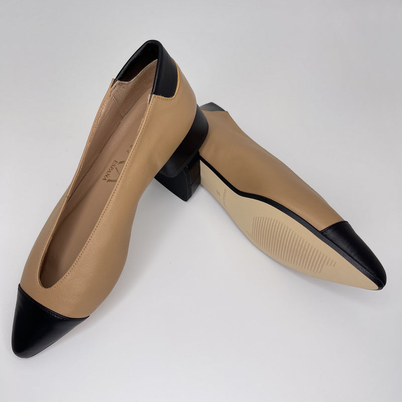 Salón MIUXA Piel Combi ALMENDRA/NEGRO