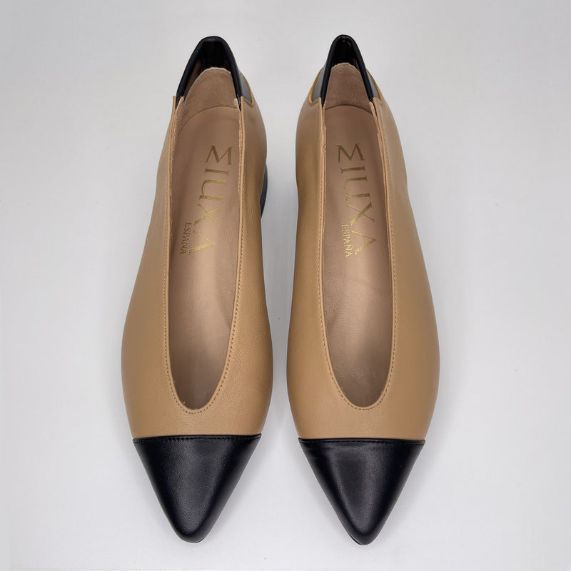 Salón MIUXA Piel Combi ALMENDRA/NEGRO