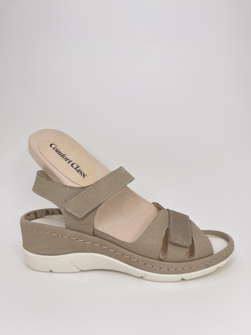 Sandalia Cuña COMFORT CLASS Nobuk TAUPE