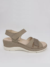 Sandalia Cuña COMFORT CLASS Nobuk TAUPE