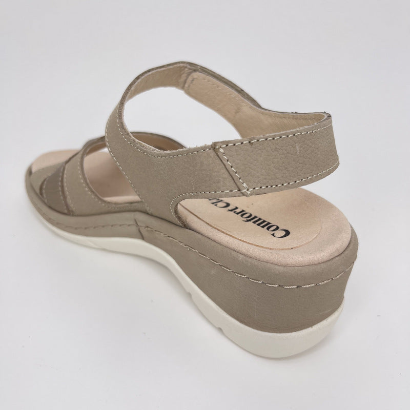 Sandalia Cuña COMFORT CLASS Nobuk TAUPE