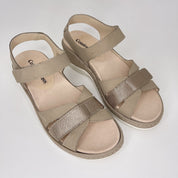 Sandalia Cuña COMFORT CLASS Nobuk TAUPE