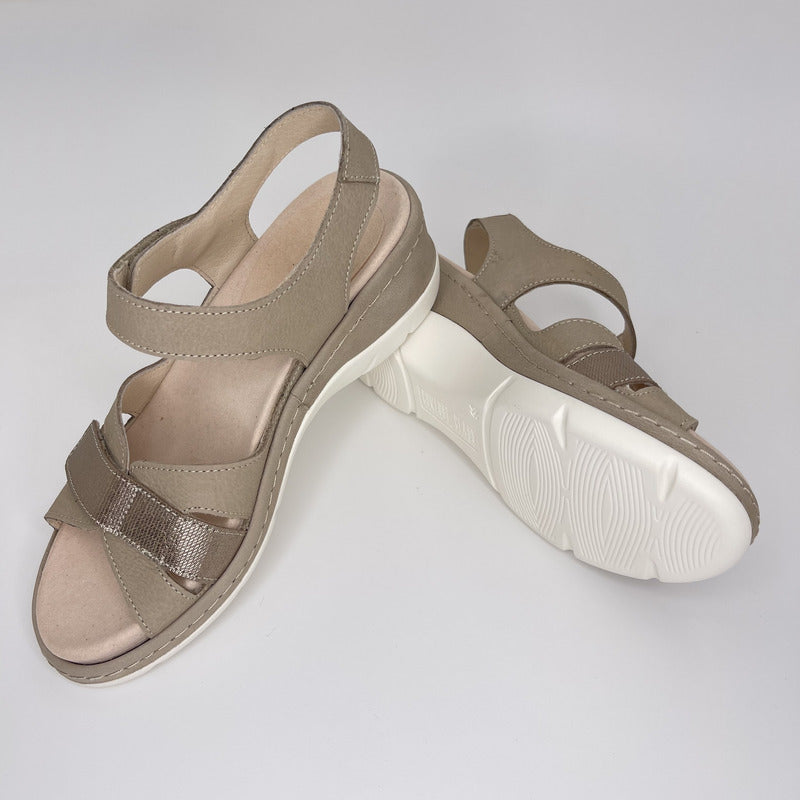 Sandalia Cuña COMFORT CLASS Nobuk TAUPE