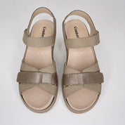 Sandalia Cuña COMFORT CLASS Nobuk TAUPE