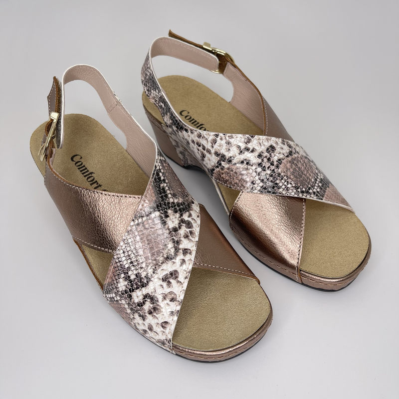 Sandalia Cruzada COMFORT CLASS PitónNUDE