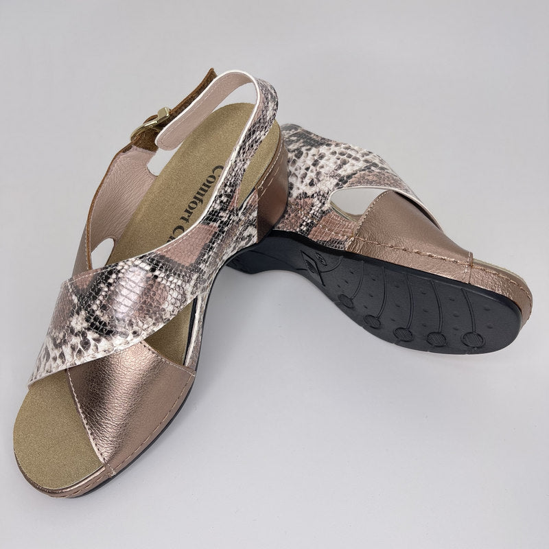 Sandalia Cruzada COMFORT CLASS PitónNUDE