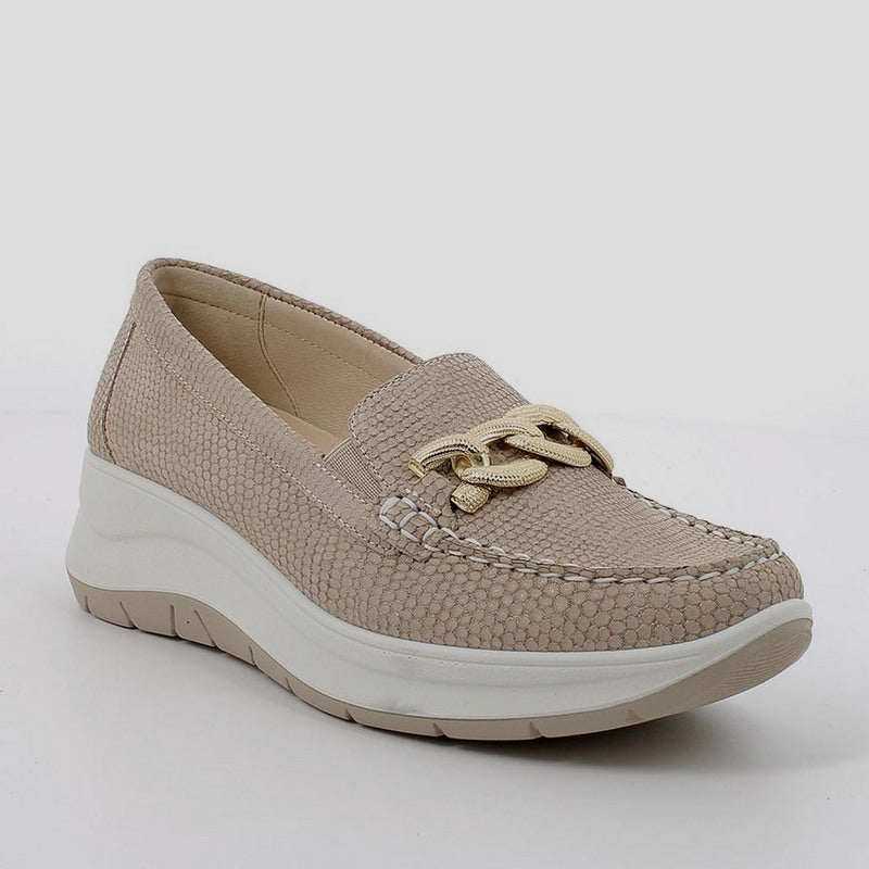 Mocasín Mujer IGI&CO Nobuk Brillos BEIGE