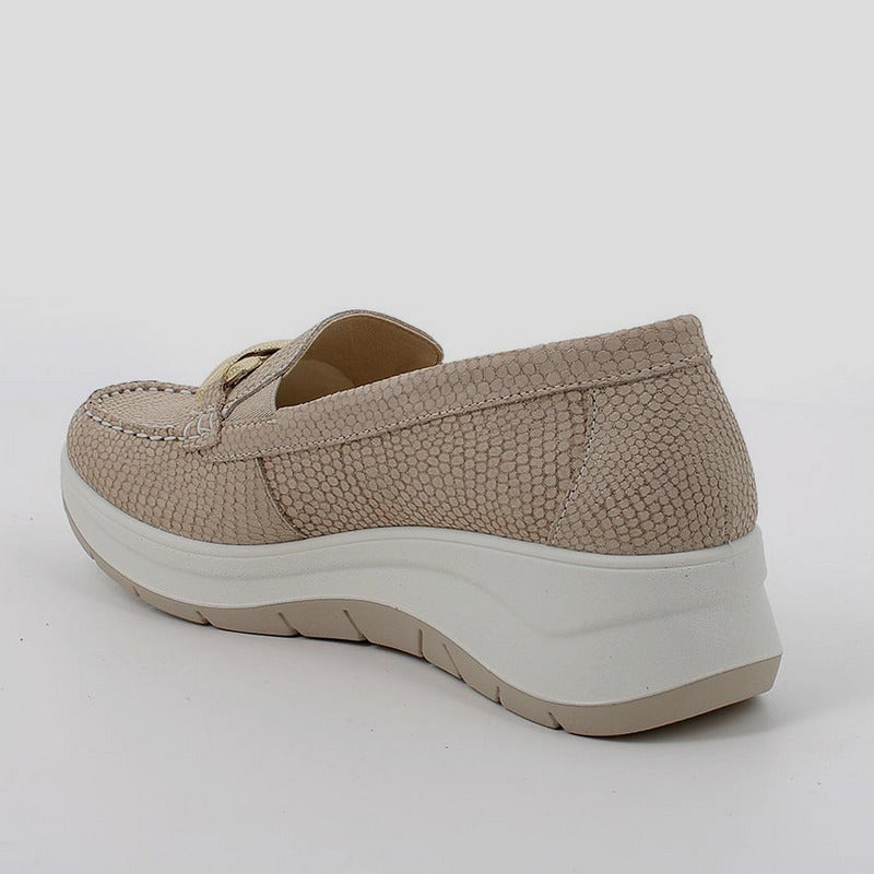 Mocasín Mujer IGI&CO Nobuk Brillos BEIGE