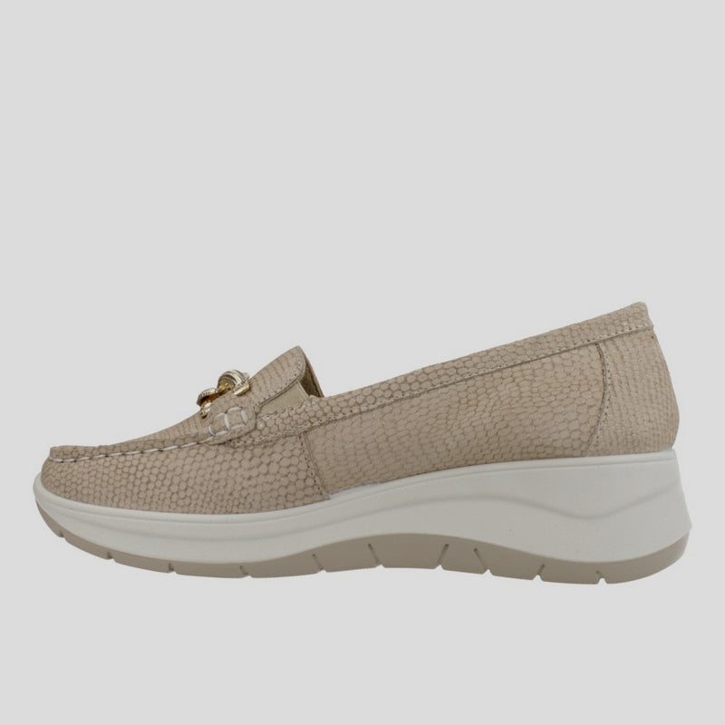 Mocasín Mujer IGI&CO Nobuk Brillos BEIGE