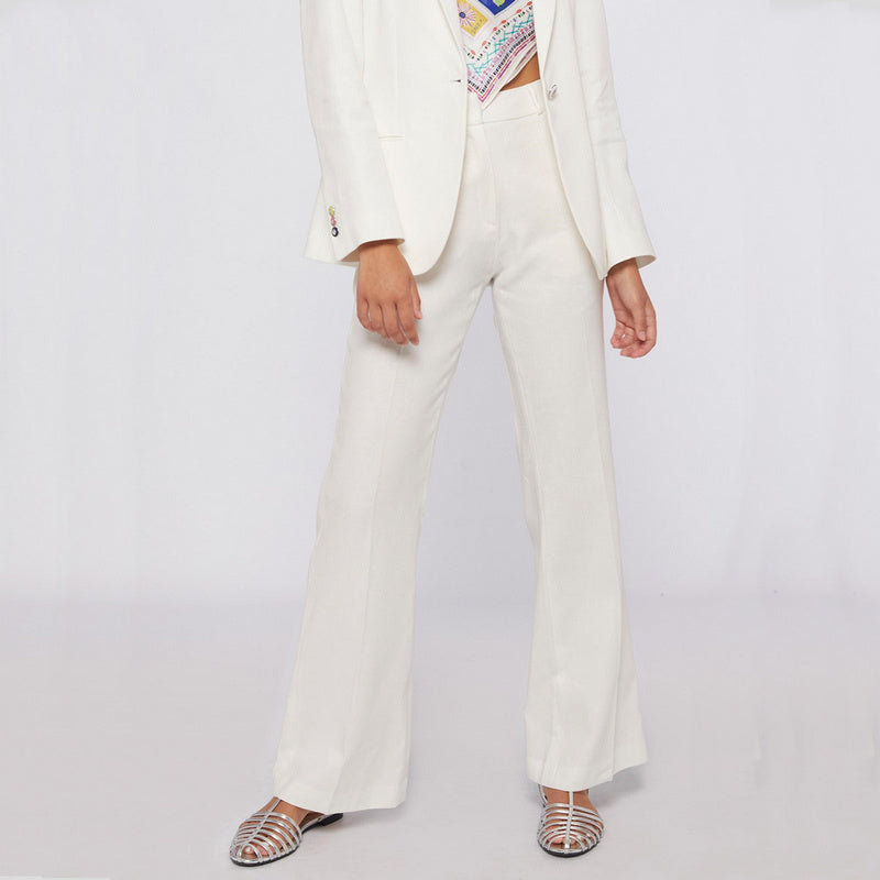 Pantalón Veronica VILAGALLO Lino BLANCO