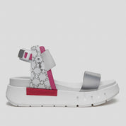 Sandalia NERO GIARDINI Plataforma PLATA