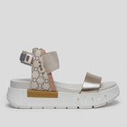 Sandalia NERO GIARDINI PlataformaPLATINO