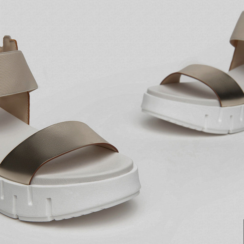 Sandalia NERO GIARDINI PlataformaPLATINO