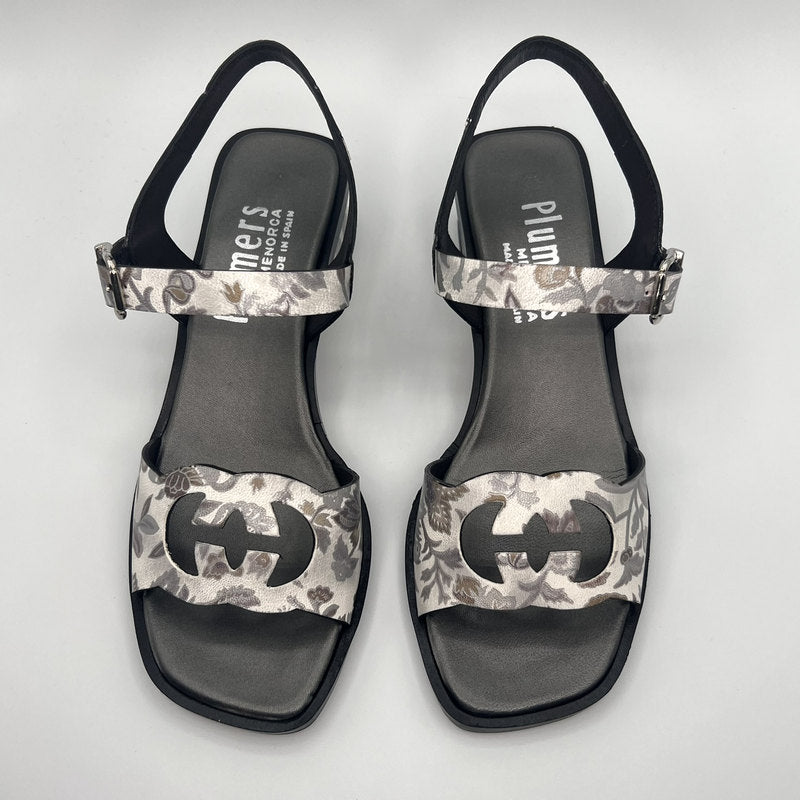 Sandalia Estampada PLUMERS Combi BLANCA